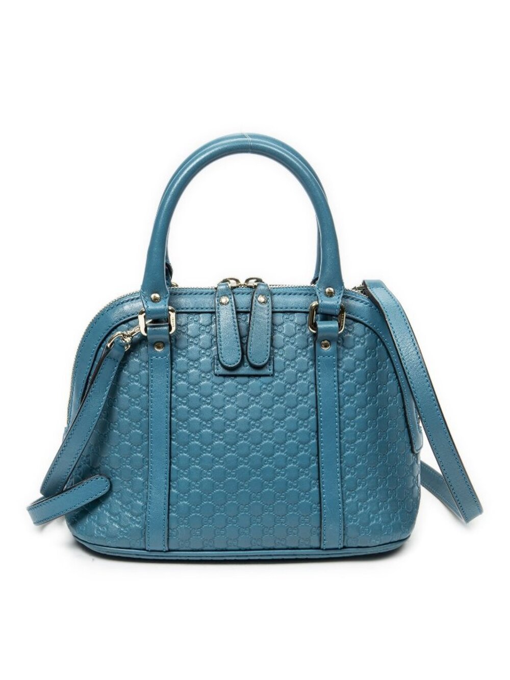 Gucci Mini Dome Tote Teal Micro Guccissima Leather - Picture 1 of 15